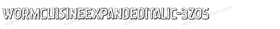 WormCuisineExpandedItalic-3zO53字体转换