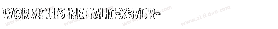 WormCuisineItalic-x37dr字体转换