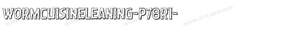 WormCuisineLeaning-p78r1字体转换