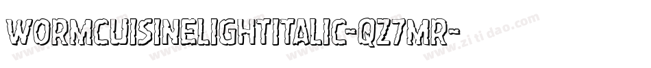 WormCuisineLightItalic-qZ7Mr字体转换