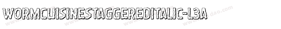 WormCuisineStaggeredItalic-L3aL5字体转换