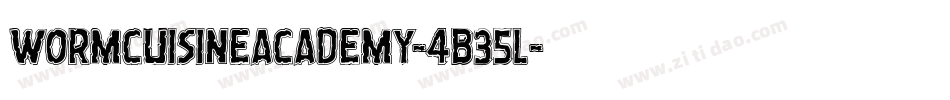 WormCuisineAcademy-4B35l字体转换