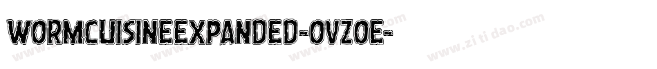 WormCuisineExpanded-OVZoe字体转换