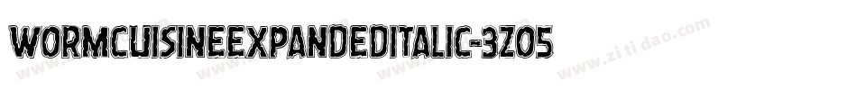 WormCuisineExpandedItalic-3zO53字体转换