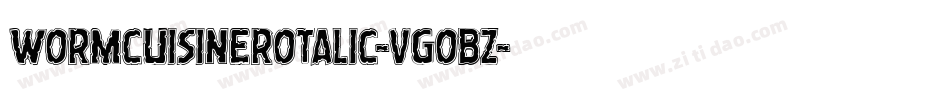 WormCuisineRotalic-VGOBZ字体转换