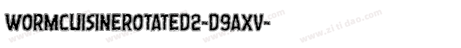 WormCuisineRotated2-d9AXV字体转换