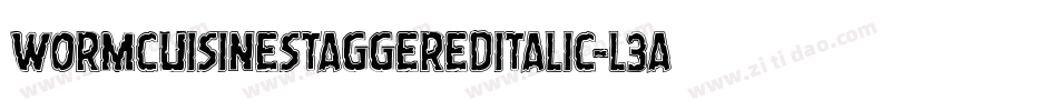 WormCuisineStaggeredItalic-L3aL5字体转换