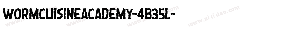 WormCuisineAcademy-4B35l字体转换