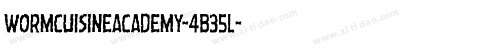 WormCuisineAcademy-4B35l字体转换