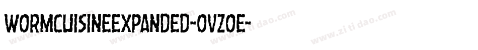 WormCuisineExpanded-OVZoe字体转换