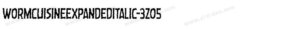 WormCuisineExpandedItalic-3zO53字体转换