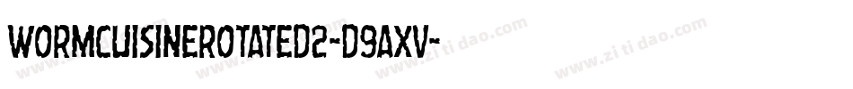 WormCuisineRotated2-d9AXV字体转换