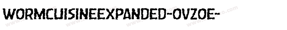 WormCuisineExpanded-OVZoe字体转换