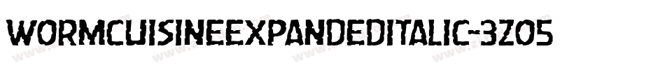 WormCuisineExpandedItalic-3zO53字体转换