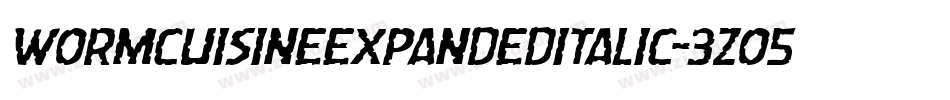 WormCuisineExpandedItalic-3zO53字体转换