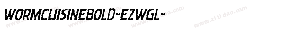WormCuisineBold-eZwgl字体转换