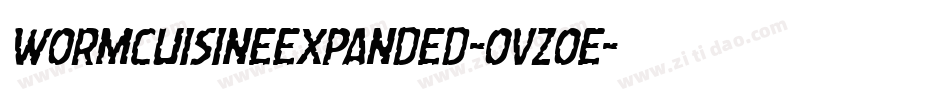WormCuisineExpanded-OVZoe字体转换