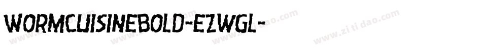 WormCuisineBold-eZwgl字体转换