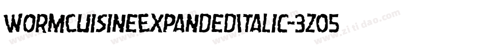 WormCuisineExpandedItalic-3zO53字体转换