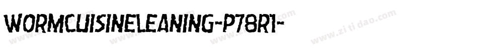 WormCuisineLeaning-p78r1字体转换