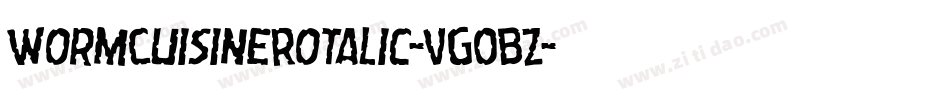 WormCuisineRotalic-VGOBZ字体转换