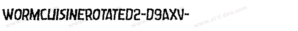 WormCuisineRotated2-d9AXV字体转换