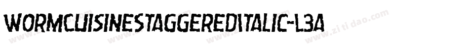 WormCuisineStaggeredItalic-L3aL5字体转换