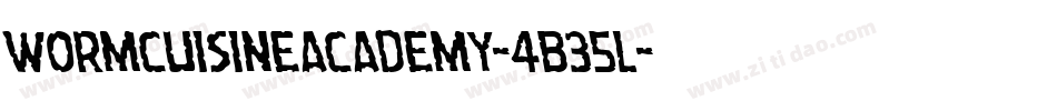 WormCuisineAcademy-4B35l字体转换