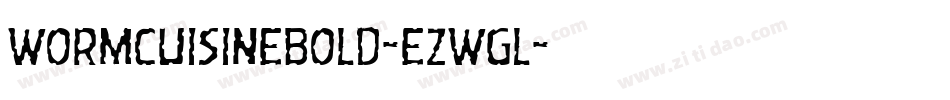 WormCuisineBold-eZwgl字体转换