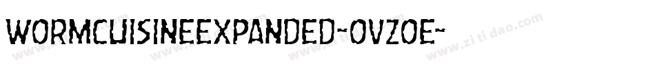 WormCuisineExpanded-OVZoe字体转换