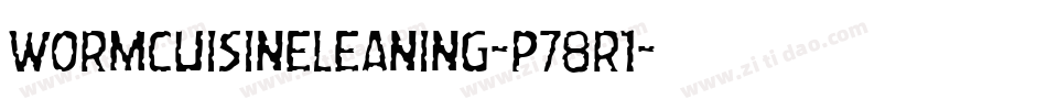 WormCuisineLeaning-p78r1字体转换