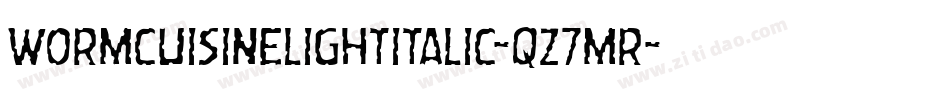 WormCuisineLightItalic-qZ7Mr字体转换