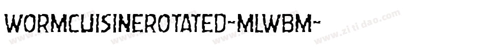 WormCuisineRotated-mLWBm字体转换