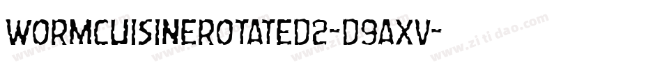 WormCuisineRotated2-d9AXV字体转换