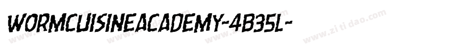 WormCuisineAcademy-4B35l字体转换
