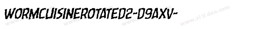 WormCuisineRotated2-d9AXV字体转换