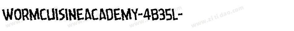 WormCuisineAcademy-4B35l字体转换
