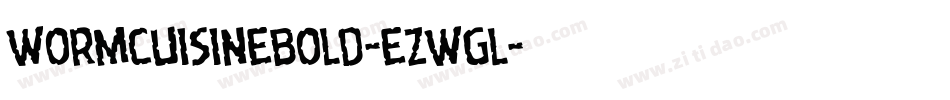 WormCuisineBold-eZwgl字体转换