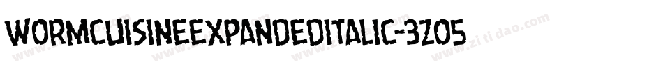 WormCuisineExpandedItalic-3zO53字体转换