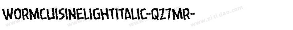 WormCuisineLightItalic-qZ7Mr字体转换