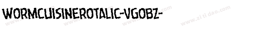 WormCuisineRotalic-VGOBZ字体转换