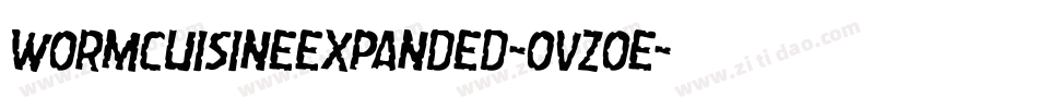 WormCuisineExpanded-OVZoe字体转换
