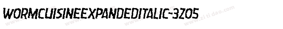 WormCuisineExpandedItalic-3zO53字体转换