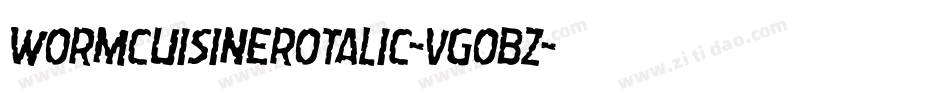 WormCuisineRotalic-VGOBZ字体转换