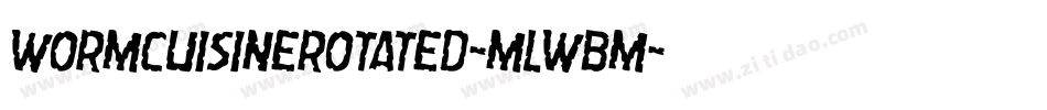 WormCuisineRotated-mLWBm字体转换