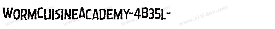 WormCuisineAcademy-4B35l字体转换