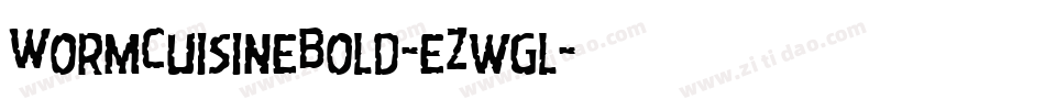 WormCuisineBold-eZwgl字体转换