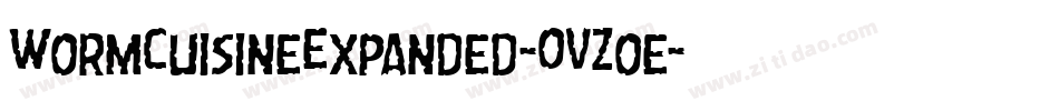 WormCuisineExpanded-OVZoe字体转换