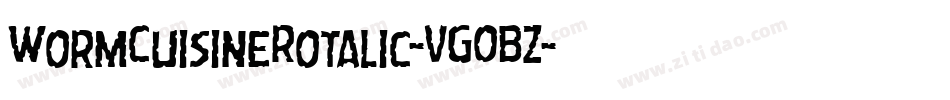 WormCuisineRotalic-VGOBZ字体转换