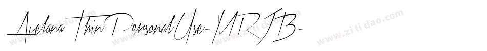 AvelanaThinPersonalUse-MRJB字体转换